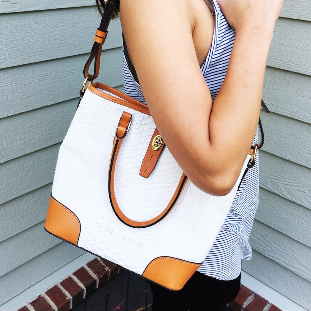 Dooney & Bourke white leather handbag